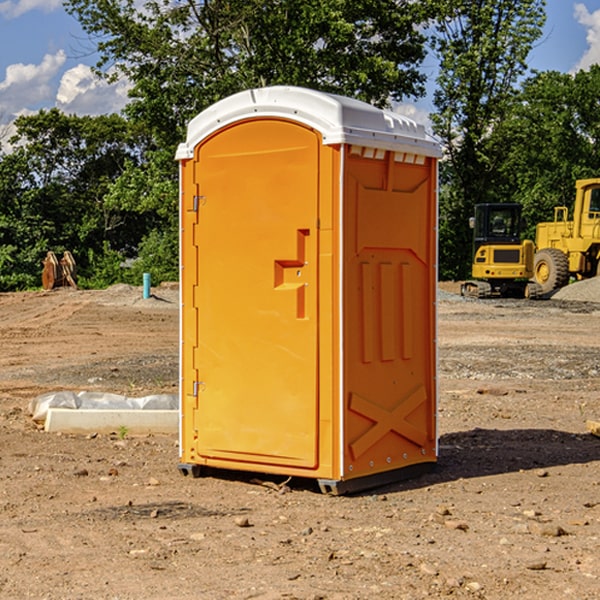 how often are the porta potties cleaned and serviced during a rental period in Covina